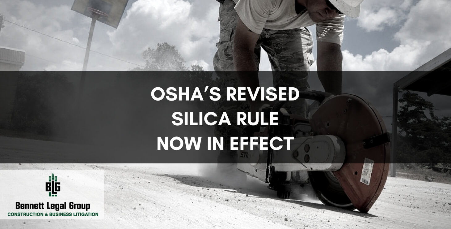 OSHA’s Revised Silica Rule Now in Effect